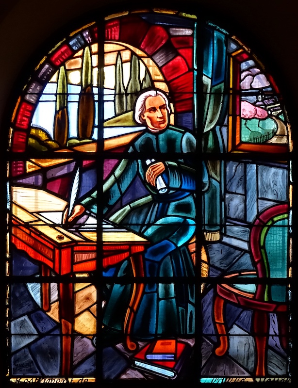 l'abbé Houël rédigeant son testament en faveur de Romainville