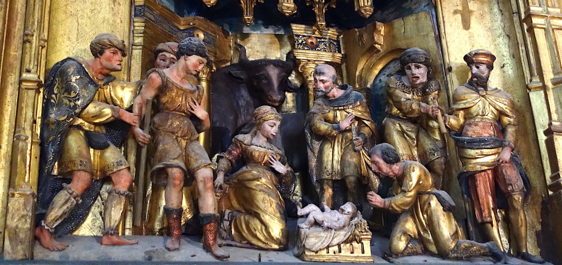 L'adoration des bergers - Retable de l'abbaye St Pierre - Baumes les Messieurs 39