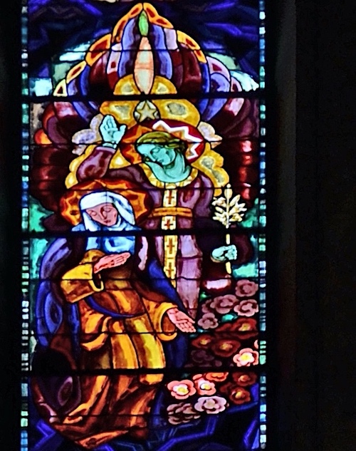 [2] Sainte Anne reçoit l'annonce de la naissance de Marie.<br>Eglise N.D. de la butte aux cailles - Paris (13)