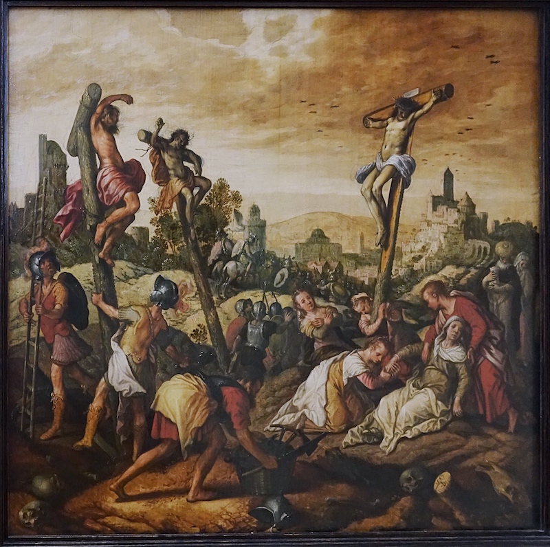 La crucifixion - Joachim BEUCKLAER (Anvers vers 1574)<br>Musée du Louvre