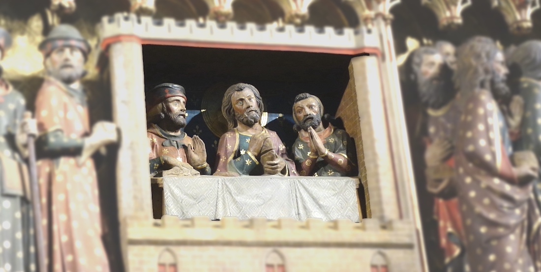 les pélerins d'Emmaüs<br>Retable du chœur de la cathédrale Notre-Dame - Paris (4)