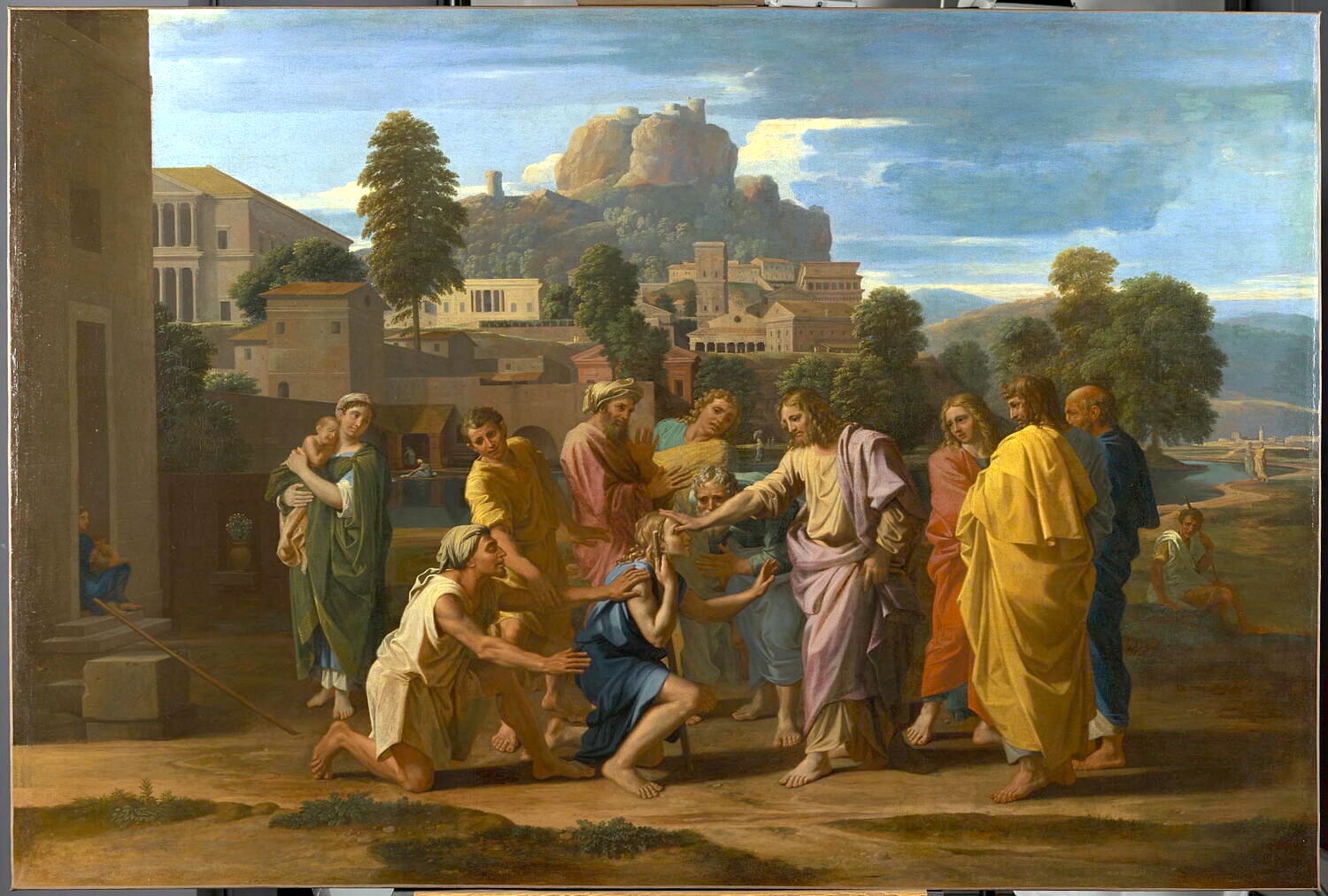 Les aveugles de Jéricho (Nicolas Poussin 1650) - Musée du Louvre