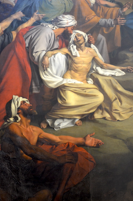 Jésus Guérissant des malades (détail) - Eglise N.D. de la croix - Paris (20)