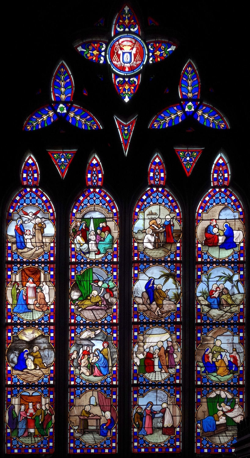 Vitrail de la passion du Christ. - Cathédrale Saint Corentin - Quimper 29