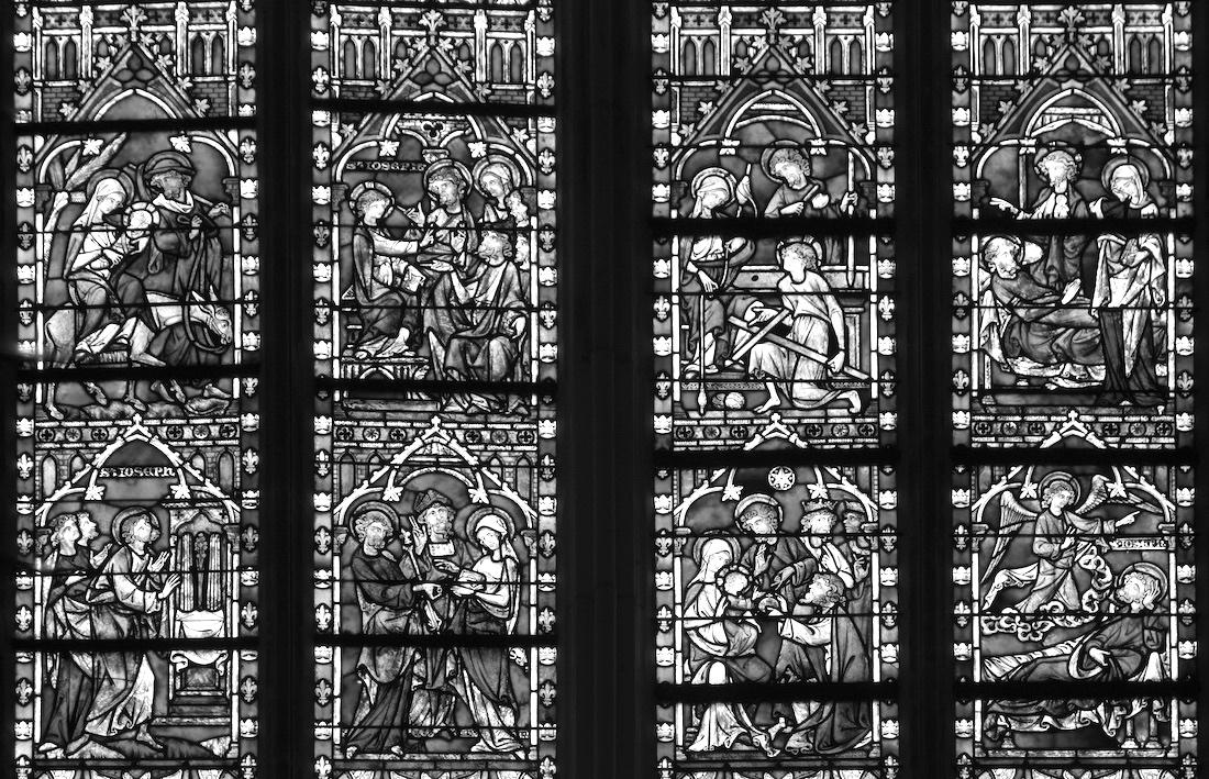 Vitrail de Saint Joseph - Cathédrale Saint Etienne - Sens 89