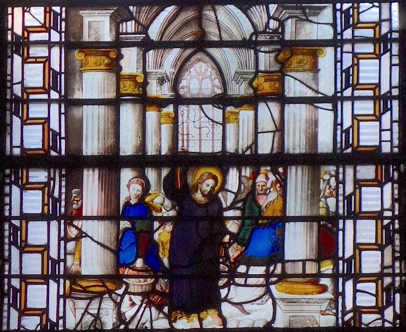 Jésus chasse les marchands du temple - Eglise Saint Romain - Rouen (76)