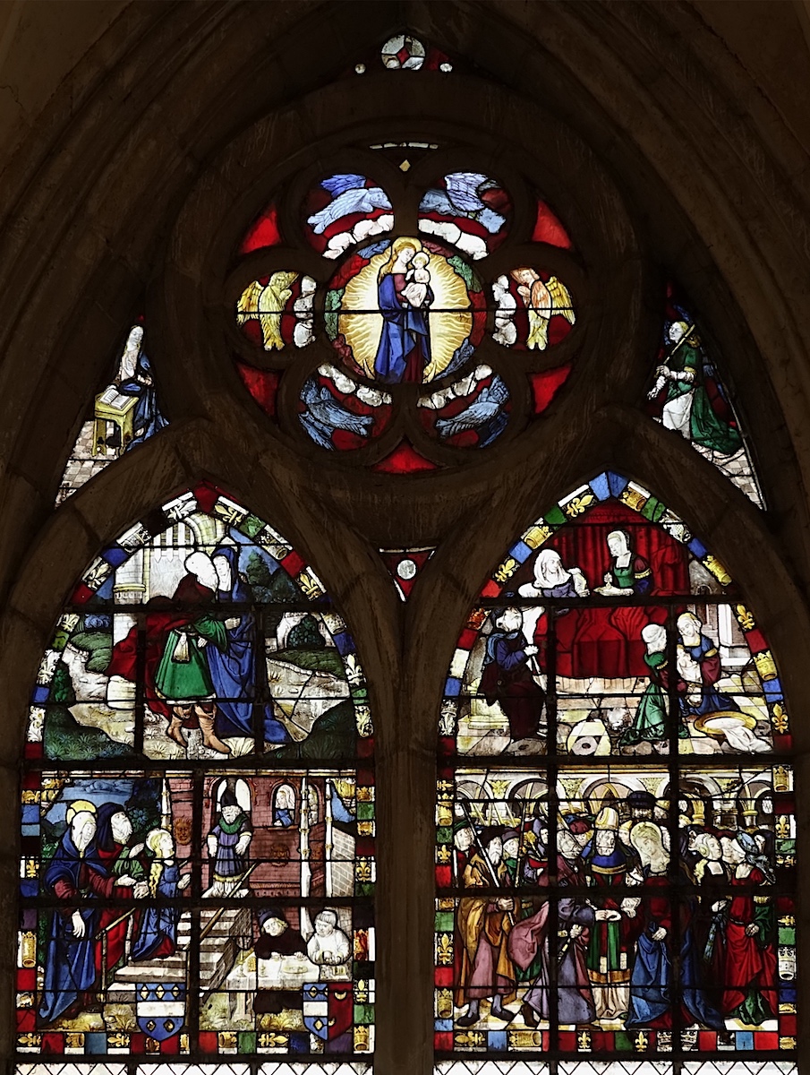 Vitrail de la Vierge - Collégiale Saint Martin - Champeaux 77