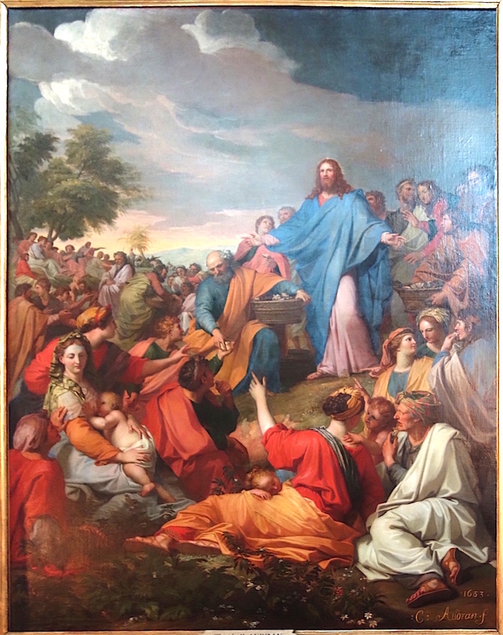 La multiplication des pains (toile de Claude AUDRAN 1637-1684)<br>Eglise ND des blancs manteaux - Paris (4)