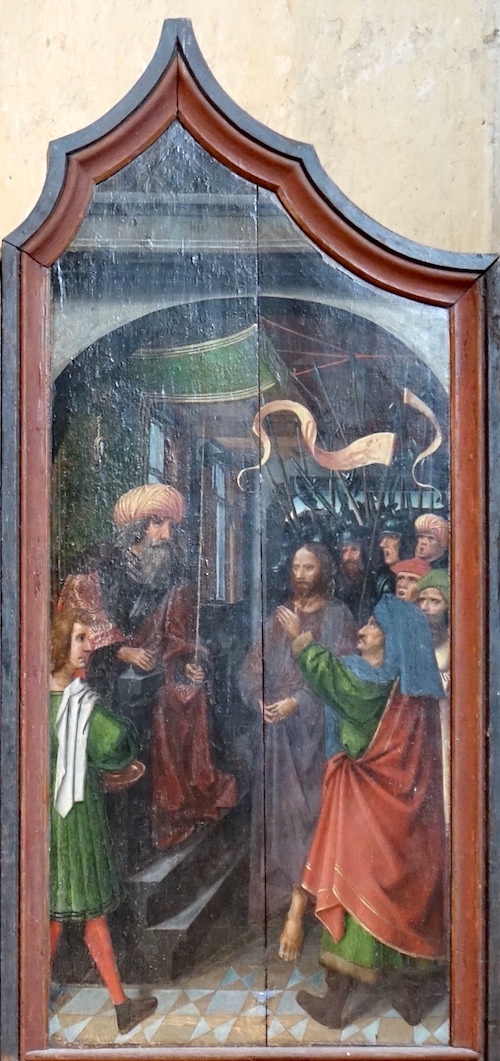 Le Christ devant Caïphe.<br>Eglise Sainte Marie-Madeleine - Fromentières 51