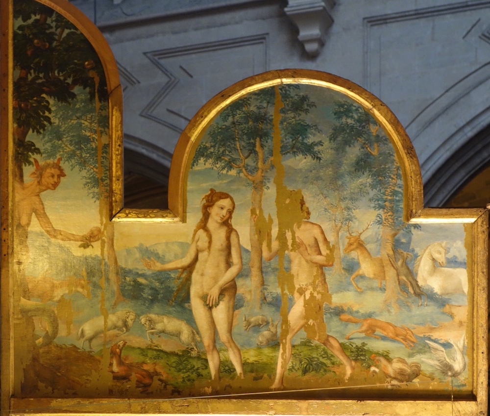 Adam et Eve au jardin d'Eden<br>Eglise St Germain l'Auxerrois - Paris (1)