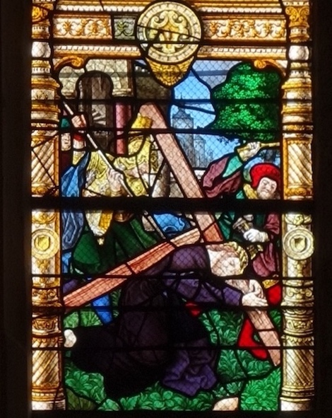 [6] Portement de croix.<br>Abbatiale St Pierre St Paul - Ferrières-en-Gatinais 45