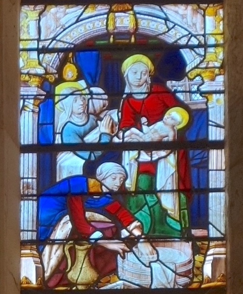 [3] Nativité de Marie.<br>Abbatiale St Pierre St Paul - Ferrières en G. 45