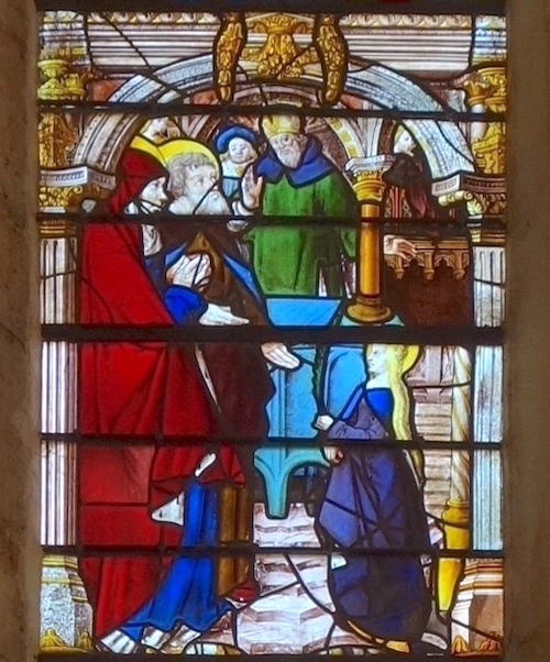 [4] Présentation de Marie au temple.<br>Abbatiale St Pierre St Paul - Ferrières en G. 45