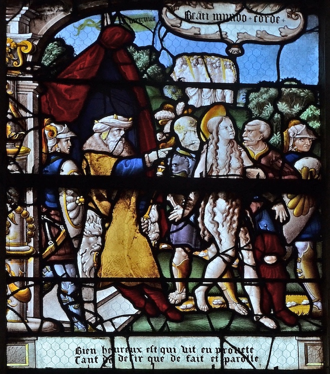 Vitrail des béatitudes<br>Eglise Saint Nicolas - Troyes 10