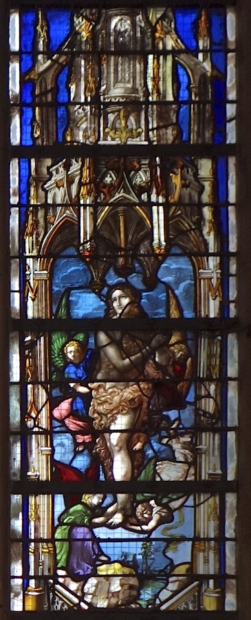 Assomption de la Sainte protégée par ses longs cheveux<br>Abbatiale Saint Ouen - Rouen 76