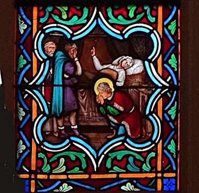 [1] Saint Anselme, âgé de quinze ans, assiste à la mort de sa mère<br> Cathédrale Saint Corentin - Quimper 29