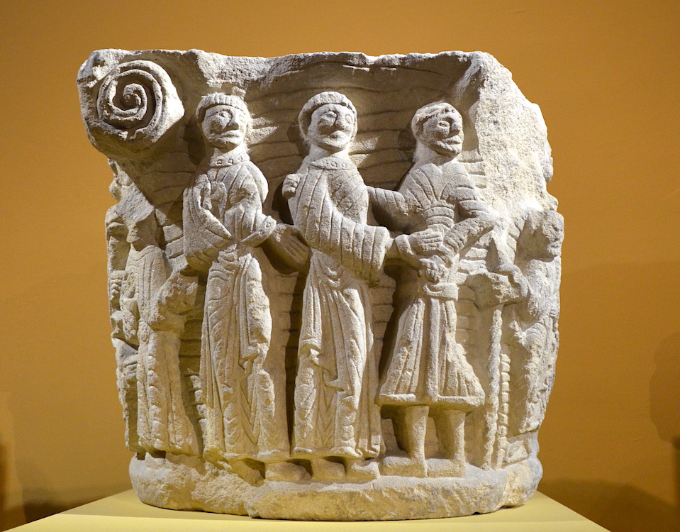 Denis, Rustique et Eleuthère conduits devant le préfet Sininnius<br>Musée du Moyen âge - Paris (5)