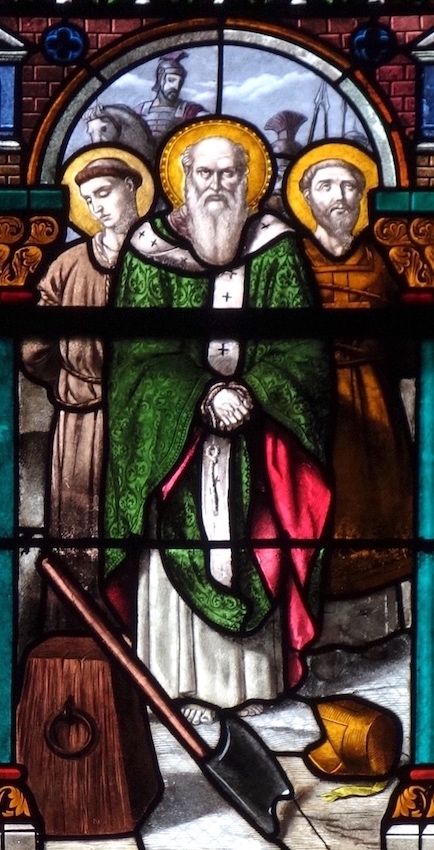 Denis et ses deux compagnons : Éleuthère, le prêtre, et Rustique, le diacre<br>Eglise Saint Clodoald - Saint-Cloud 92