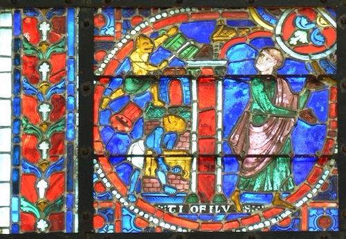 [9] Dégradation morale de Théophile.<br>Cathédrale Notre-Dame - Laon 02