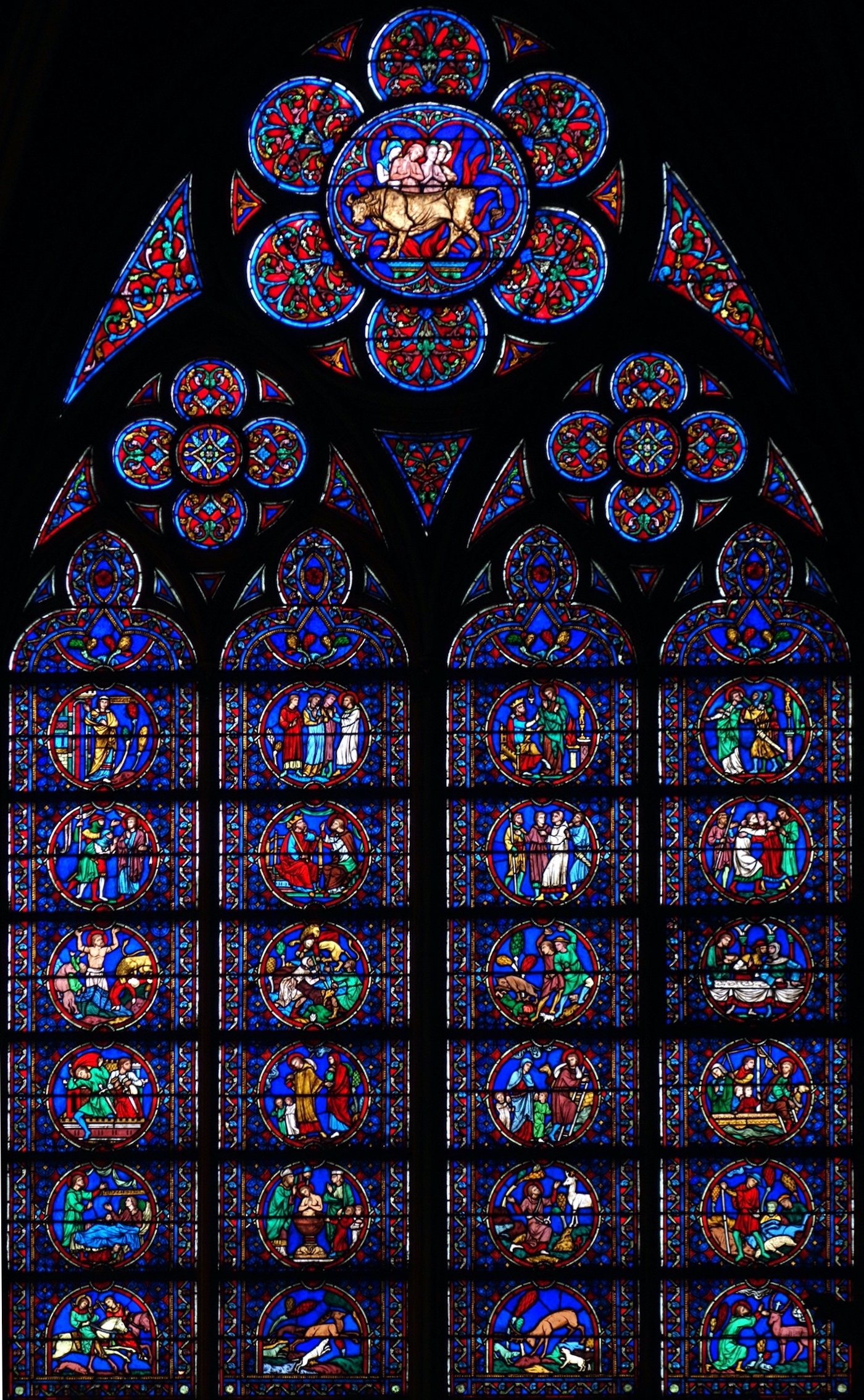 Vitrail de la Vie de Saint Eustache - Cathédrale Notre-Dame - Paris