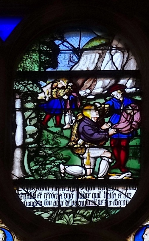 Saint Fiacre embrasse un lépreux