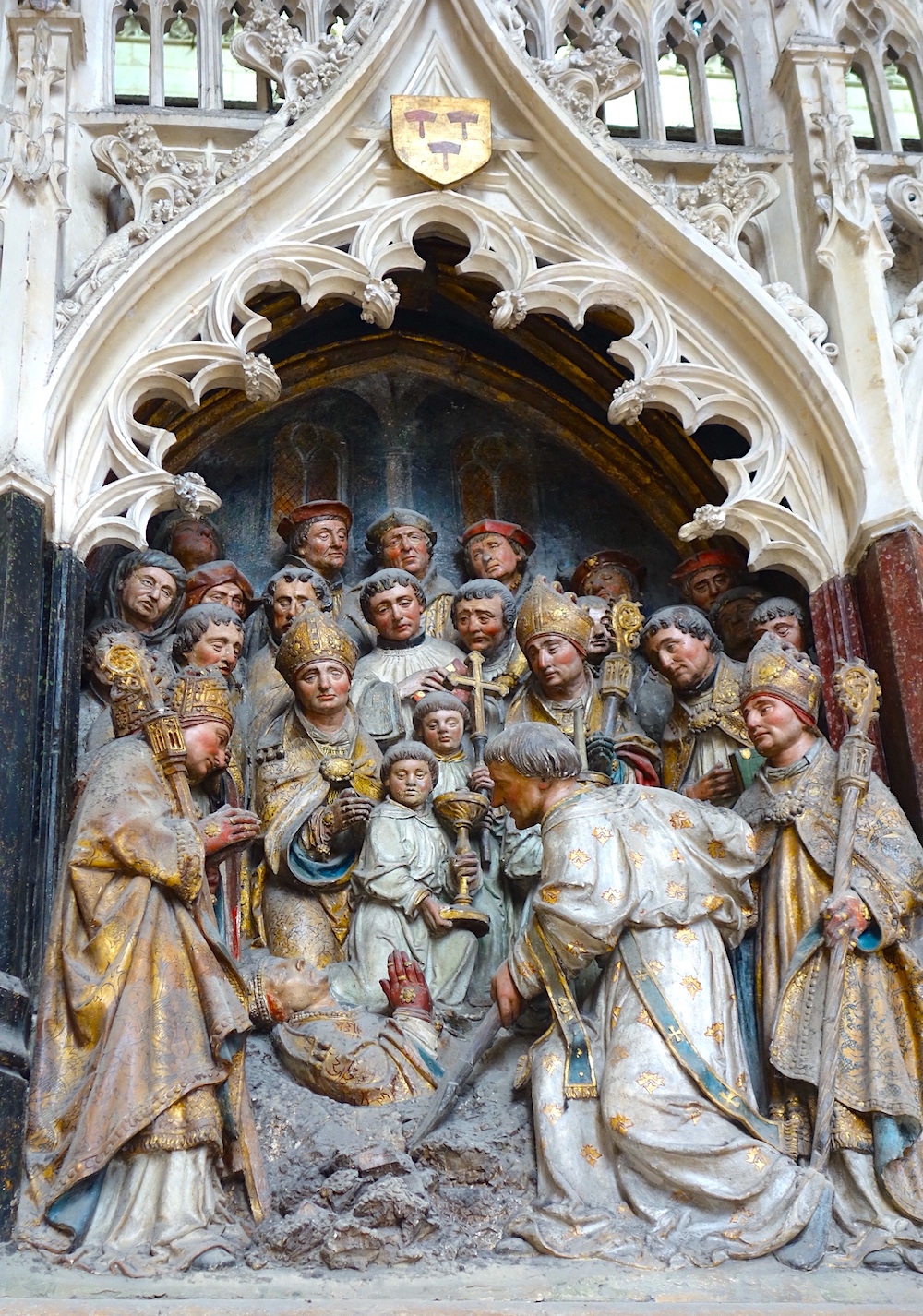 Exhumation du corps de Firmin<br>Cathédrale Notre-Dame - Amiens 80