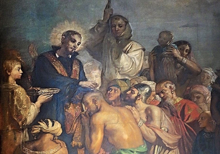 François-Xavier entouré des peuples qu'il a converti <br>Eglise Saint Roch - Paris 01