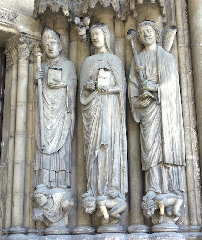 St Germain, Ste Geneviève, ange<br>Eglise Saint Germain l'Auxerrois - Paris (1)