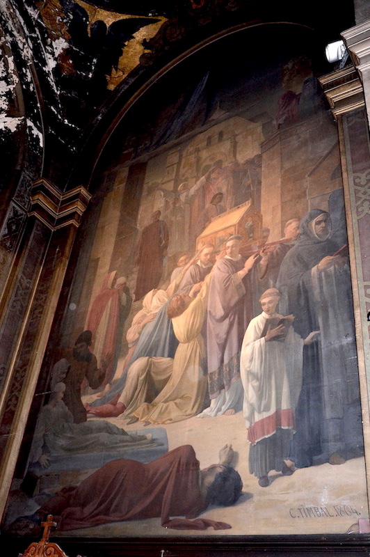 L'intercession de Ste-Geneviève délivre Paris de la peste des Ardents<br>Eglise Saint Sulpice - Paris (6)