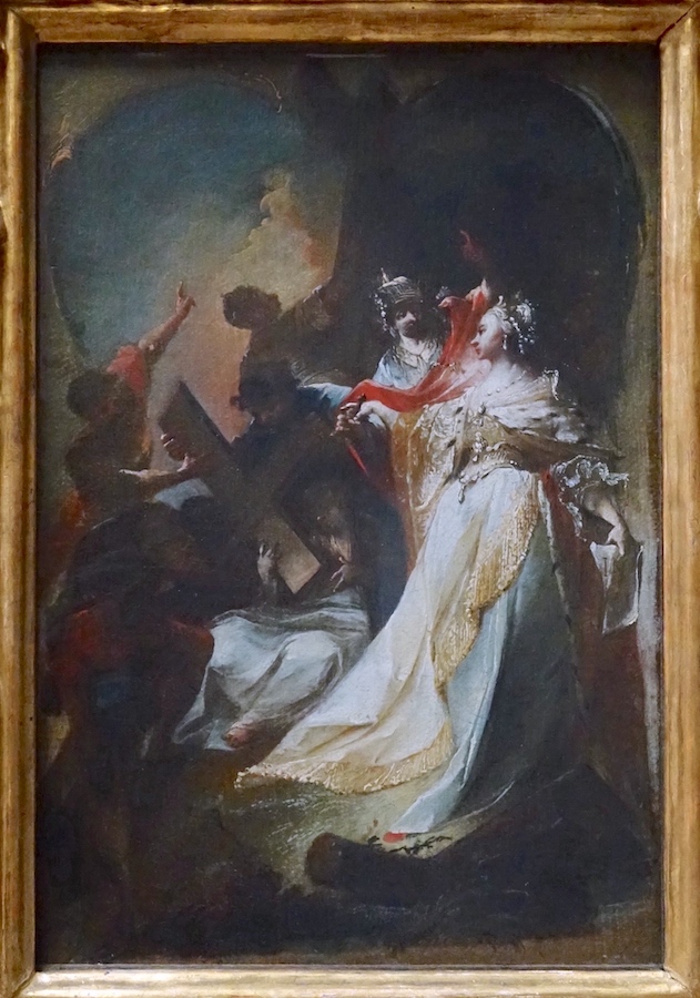 L'invention de la croix par Ste Hélène (J.W. Baumgartner vers 1751)<br>Musée du Louvre