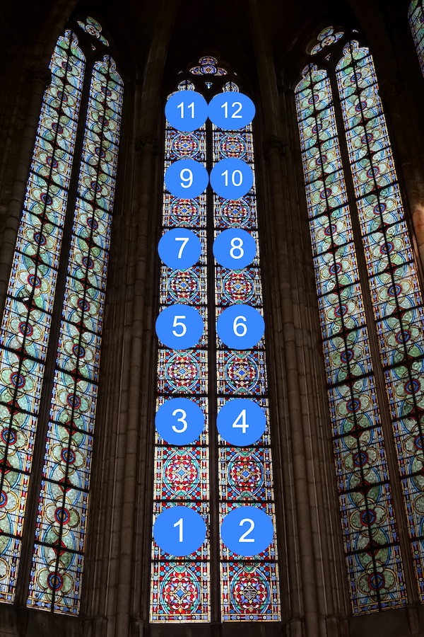 Vitrail de St Jacques le Majeur - Cathédrale St Etienne - Meaux 77