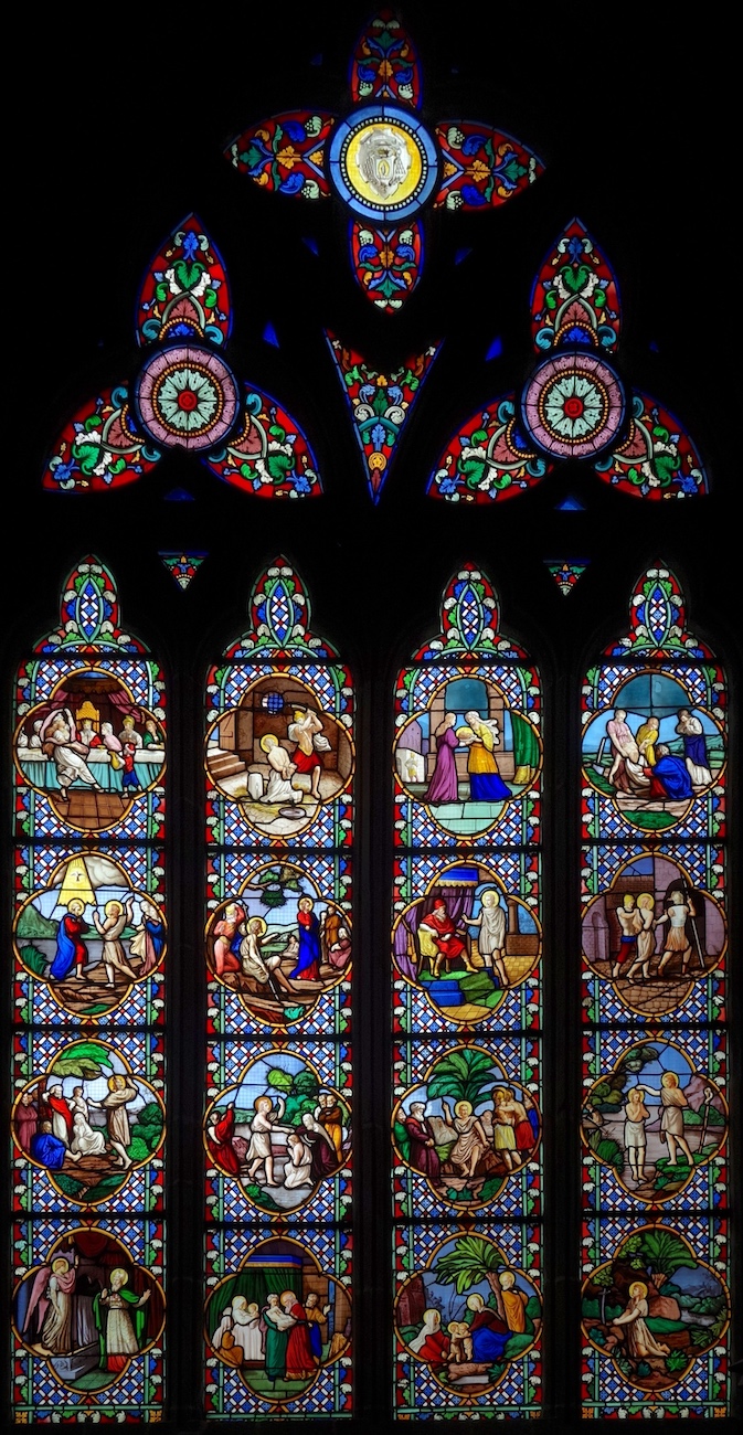 Vitrail de la vie de St Jean Baptiste - Cathédrale St Quentin - Quimper 29