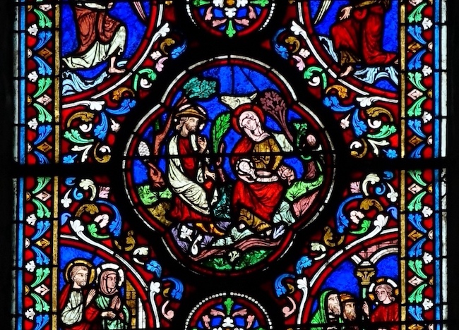 [7] Le repos de la Sainte Famille. A droite, Jésus chez les docteurs.