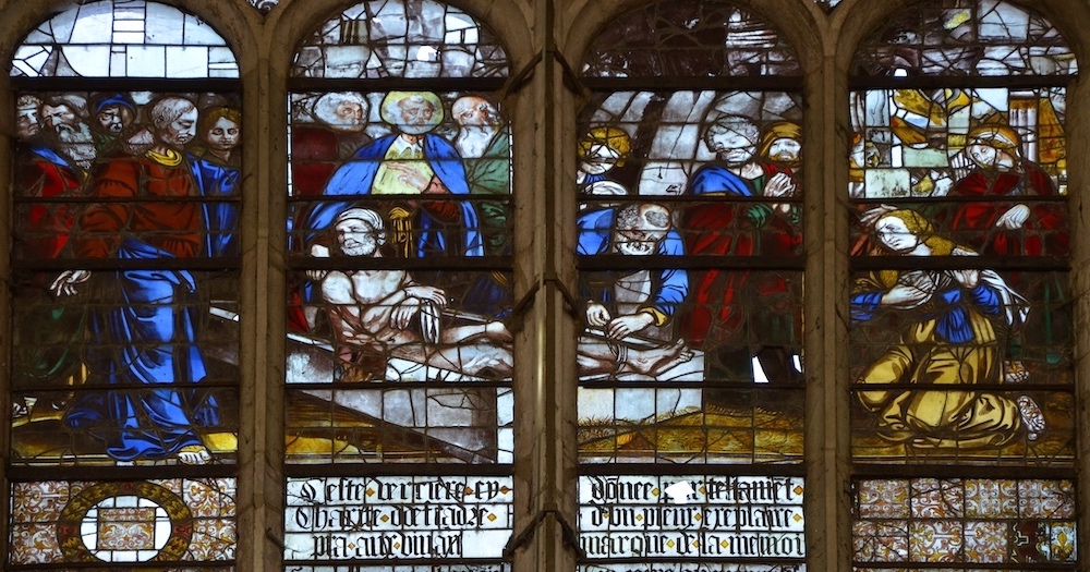 la résurrection de Lazare<br>Eglise Saint Etienne</i>Bar-sur-Seine 10