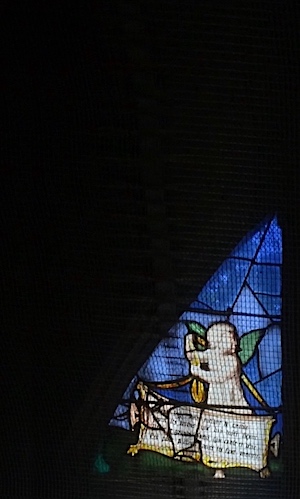 [1] ange tenant un cartouche avec inscr. de louange à saint Léger