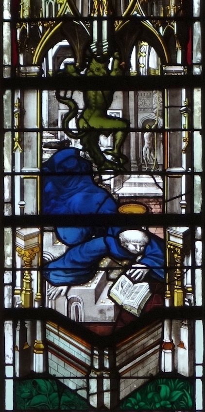 la chute dans l'escalier, le carrelage diabolique<br>Abbatiale Saint Ouen - Rouen 76