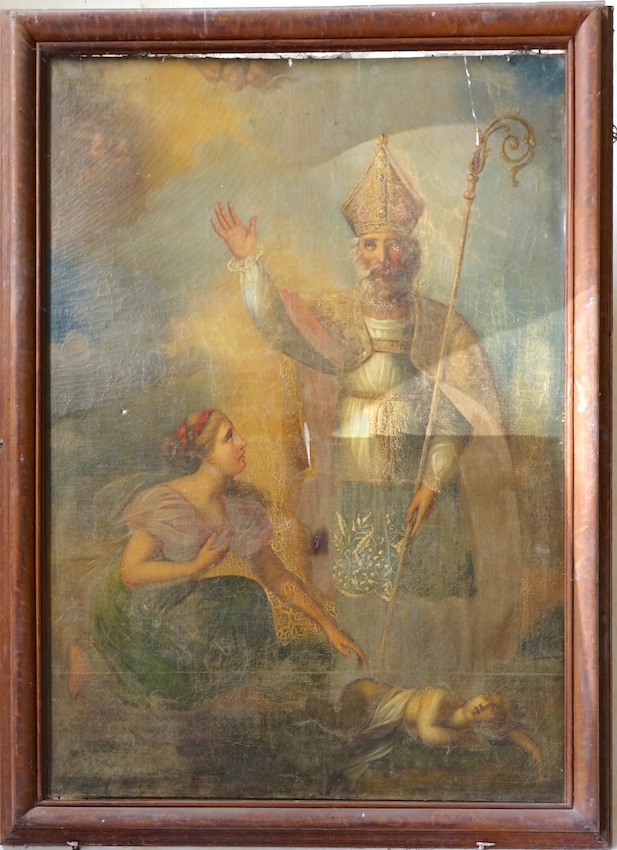 Martin ressucitant un enfant<br>Eglise Saint Martin - La Genevraye 77