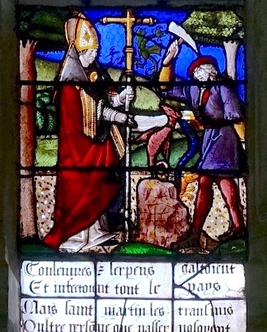 [20] Martin débarrasse le pays des serpents qui l'infestaient<br>Eglise Saint Florentin - Saint Florentin 89