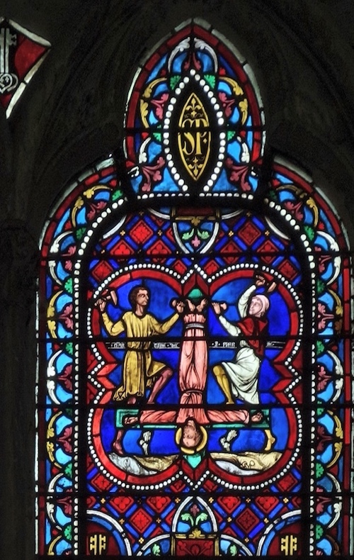 [6] Crucifiement de St Pierre.<br>Abbatiale St Germain - Auxerre 89